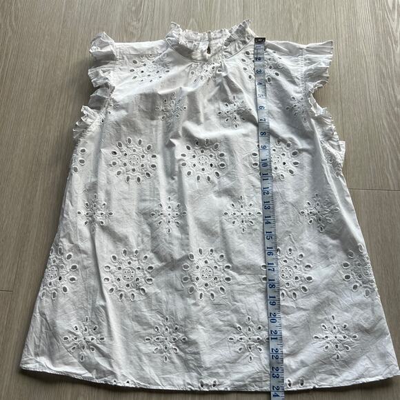 1 State Top Womens Medium White Eyelet - Picture 4 of 12